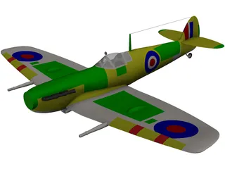 Supermarine Spitfire 3D Model preview