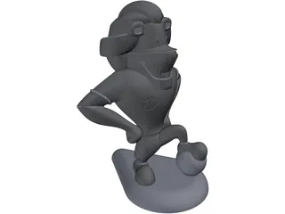 Cartoon Lion 3D Model preview