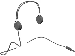 Thomas Headphones 1950`s 3D Model preview