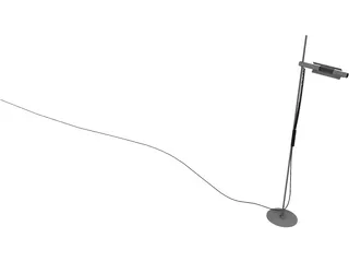 Halogen Floor Lamp 3D Model preview
