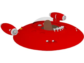 UFO Toy Model 3D Model preview