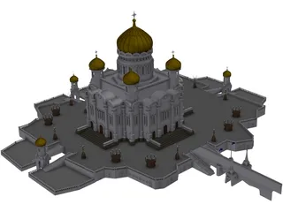 Taj Mahal Mosque 3D Model preview