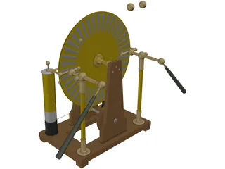 Wimshurst Machine 3D Model preview