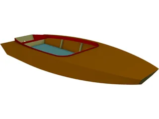 Boat Catamaran 3D Model preview