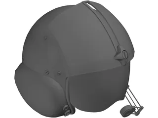 Pilot Helmet 3D Model preview