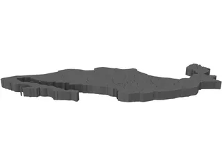 Map of Mexico 3D Model preview