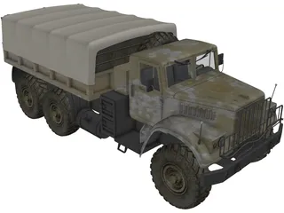 Kraz-255B 3D Model preview