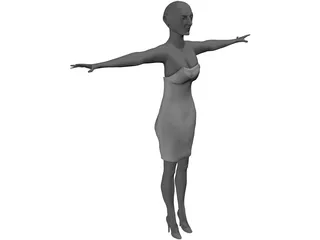Woman Manikin 3D Model preview