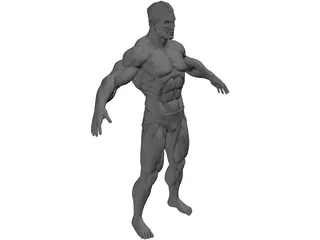 Super Human 3D Model preview