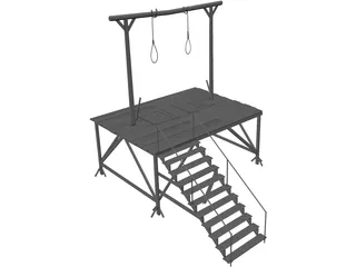 Woodern Gallows 3D Model preview