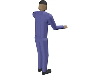 Man Worker 3D Model preview