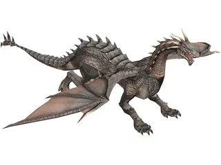 Dragon Noir Tenebre 3D Model preview