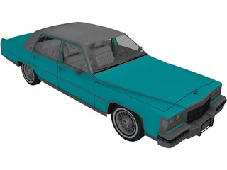 Cadillac Fleetwood Brougham (1985) 3D Model preview