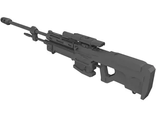Halo Reach Sniper Rifle 3D Model preview