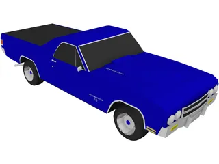 Chevrolet El Camino SS 454 3D Model preview