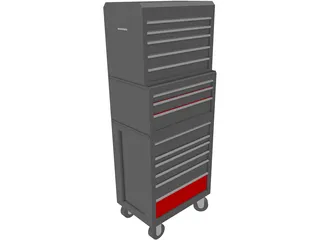 Craftsman Tool Chest 3D Model preview