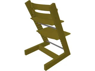 Children Chair 3D Model preview