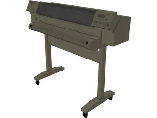 HP 750c Plotter 3D Model preview