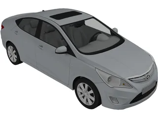 Hyundai Verna (2011) 3D Model preview
