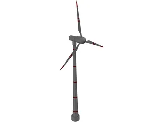 Wind Turbine 3D Model preview