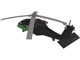 Helicopter Concept 3D Model preview