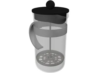 French Press 3D Model preview