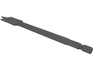 Flat Bit Drill 3D Model preview