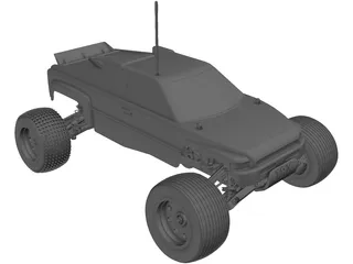 Traxxas Rustler RC Car 3D Model preview