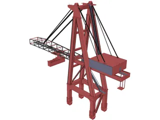 STS Port Crane 3D Model preview