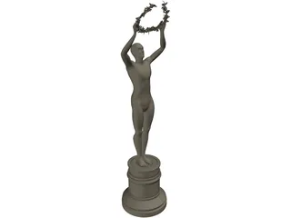 Award Statue 3D Model preview