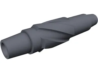 Down Hole Drill Stabilizer 3D Model preview