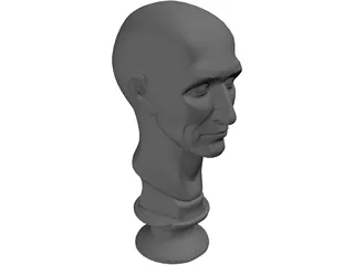 Old Man Head 3D Model preview