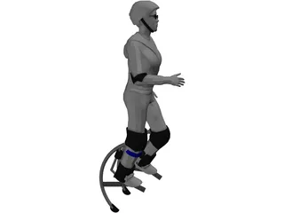 Jumper Girl 3D Model preview