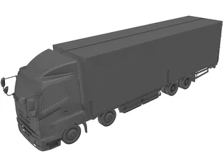 Hino Truck 3D Model preview