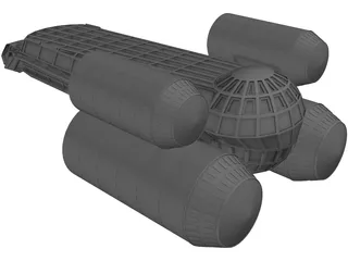 Spaceship Cargo 3D Model preview