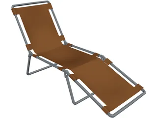 Lay Bed 3D Model preview