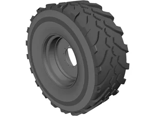 Whell and Tyre 650 65R30.5 3D Model preview