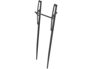 Leaf Springs Rear Suspension 3D Model preview