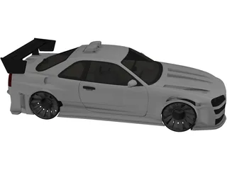 Nissan Skyline [Tuned] 3D Model preview