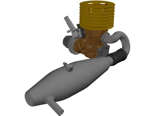 RC Model Engine .12 3D Model preview