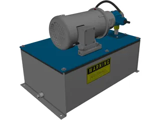 Hydraulic Power Pack 3D Model preview