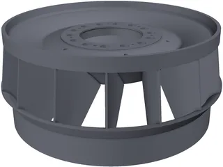 Francis Turbine Runner 3D Model preview
