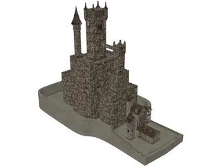 Gothic Castle 3D Model preview