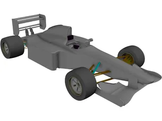 Sauber F1 Car 3D Model preview