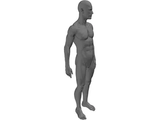Man Athlete Standing 3D Model preview