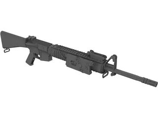 M16 EX Rifle 3D Model preview