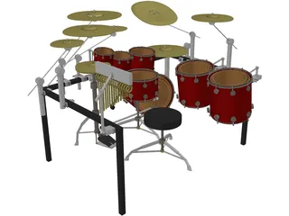 Drum Set 3D Model preview