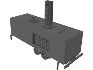 Trailer Speaker 3D Model preview