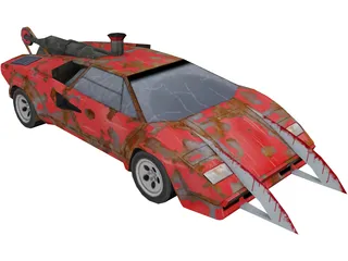 Lamborghini Countach War 3D Model preview