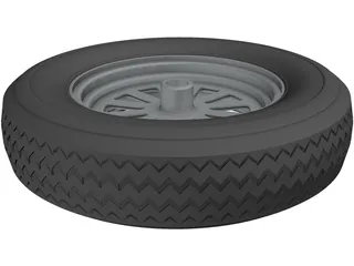 Wheel 12 inch Car 3D Model preview